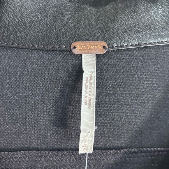 FREE PEOPLE SZ L Danni Vegan Leather Collar Pockets Western Style NEW WITH TAG - Picture 7 of 14